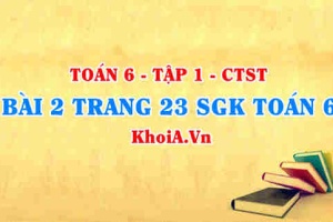 Bài 2 trang 23 SGK Toán 6 Tập 1 Chân trời sáng tạo